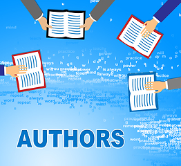 Image showing Authors Books Represents Creative Writing And Narration