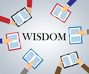 Image showing Wisdom Books Shows Education Fiction And Academic