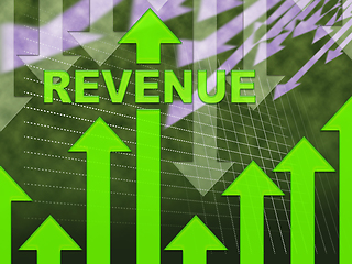 Image showing Revenue Graph Indicates Forecast Wage And Salary