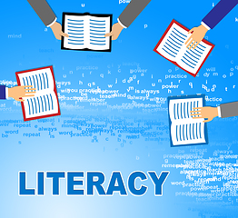 Image showing Literacy Books Shows Literature Reading And Ability