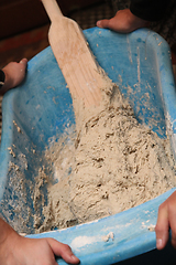 Image showing homemade making dough 