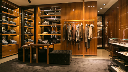 Image showing A luxury store with men clothing.