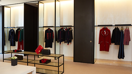 Image showing fashionable interior of boutique in modern mall.