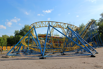 Image showing fast attraction roller-coaster