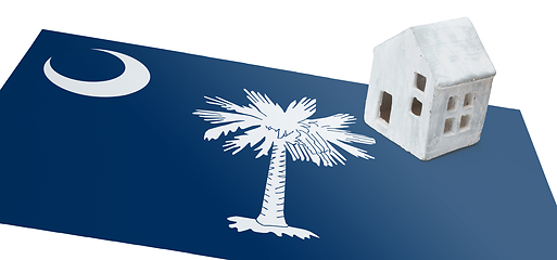 Image showing Small house on a flag - South Carolina