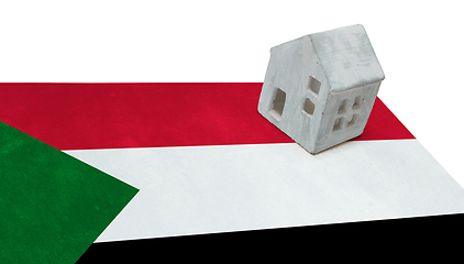 Image showing Small house on a flag - Sudan