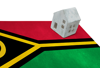 Image showing Small house on a flag - Vanuatu