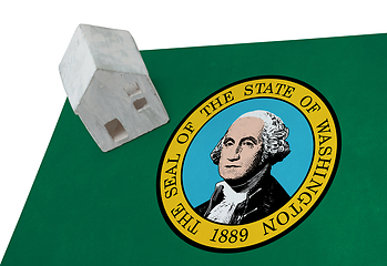 Image showing Small house on a flag - Washington