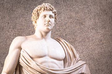 Image showing Marble statue with nacked sensual chest