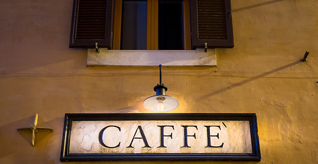 Image showing Coffee sign in retro style - Italy