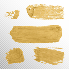 Image showing Gold Texture Paint Stain Illustration. EPS 10