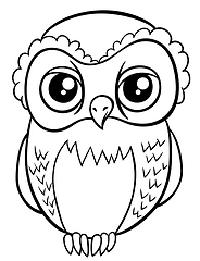 Image showing owl character coloring page