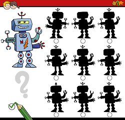 Image showing shadow differences game with robot