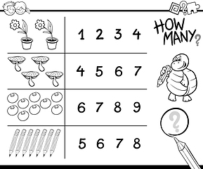 Image showing counting game coloring page