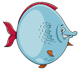 Image showing big fish cartoon character