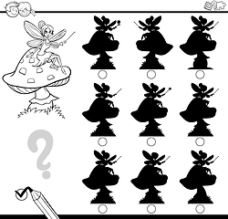 Image showing shadow differences game for coloring