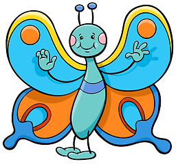 Image showing butterfly cartoon character