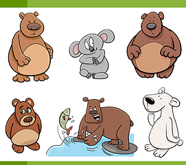 Image showing bears animal characters set