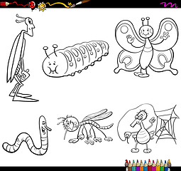 Image showing insect characters coloring page