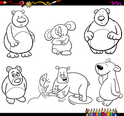 Image showing bear characters coloring page