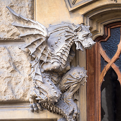 Image showing TURIN, ITALY - Dragon on Victory Palace facade 