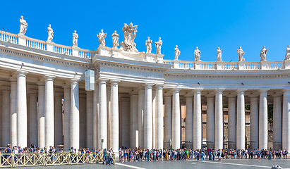 Image showing Mass-tourism waiting for entry