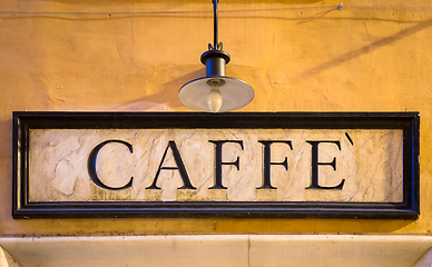 Image showing Coffee sign in retro style - Italy