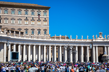 Image showing Pope Francis in Vatican during Angelus prayer