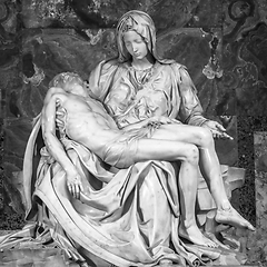 Image showing The pity: Michelangelo masterpiece in Saint Peter Basilica - Vat