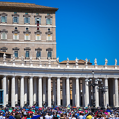 Image showing Pope Francis in Vatican during Angelus prayer