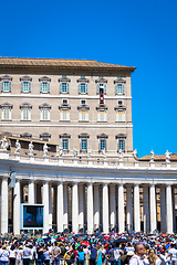 Image showing Pope Francis in Vatican during Angelus prayer