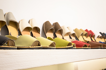 Image showing Shopping for Avarca (Menorca sandals)