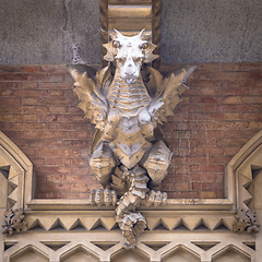 Image showing TURIN, ITALY - Dragon on Victory Palace facade 