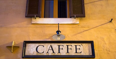 Image showing Coffee sign in retro style - Italy