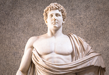 Image showing Marble statue with nacked sensual chest