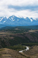 Image showing Kurai steppe and North-Chui ridge