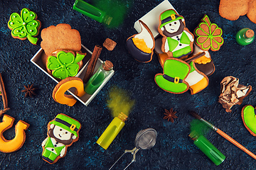 Image showing Gingerbreads cookies for Patrick\'s day