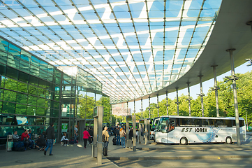 Image showing Central Hamburg bus station Germany