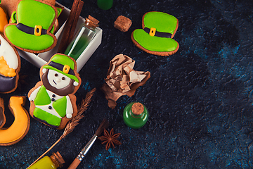 Image showing Gingerbreads cookies for Patrick\'s day