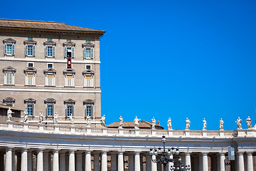 Image showing Pope Francis in Vatican during Angelus prayer