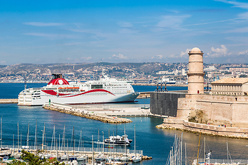 Image showing Saint Jean Castle and Cathedral de la Major  in Marseille