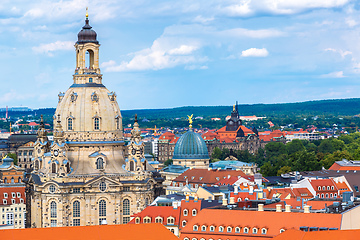 Image showing Dresden and Frauenkirche church