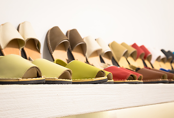 Image showing Shopping for Avarca (Menorca sandals)