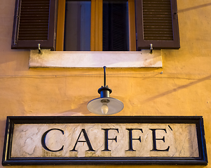 Image showing Coffee sign in retro style - Italy