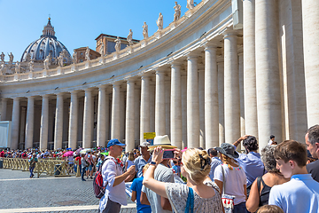 Image showing Mass-tourism waiting for entry