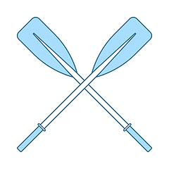 Image showing Icon Of Boat Oars