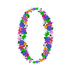 Image showing floral numeral