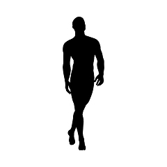 Image showing Standing Pose Man Silhouette