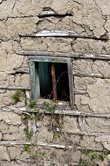 Image showing traditional wattle and daub mud wall