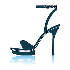 Image showing Woman High Heel Sandal Icon